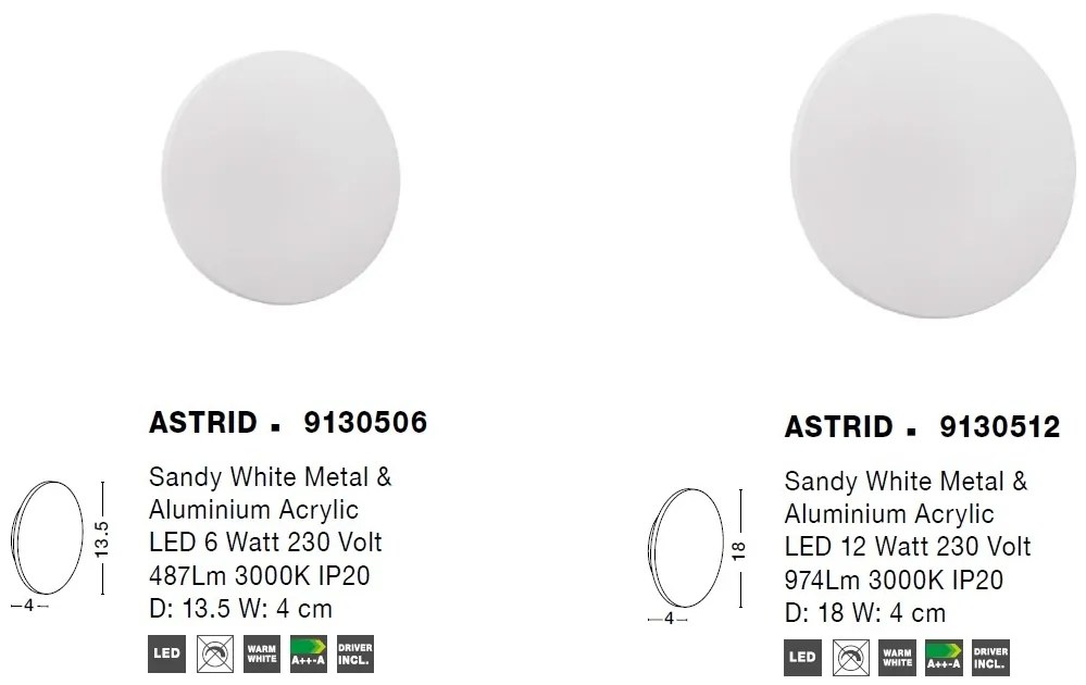 Aplica LED design modern ambiental Astrid 6W NVL-9130506