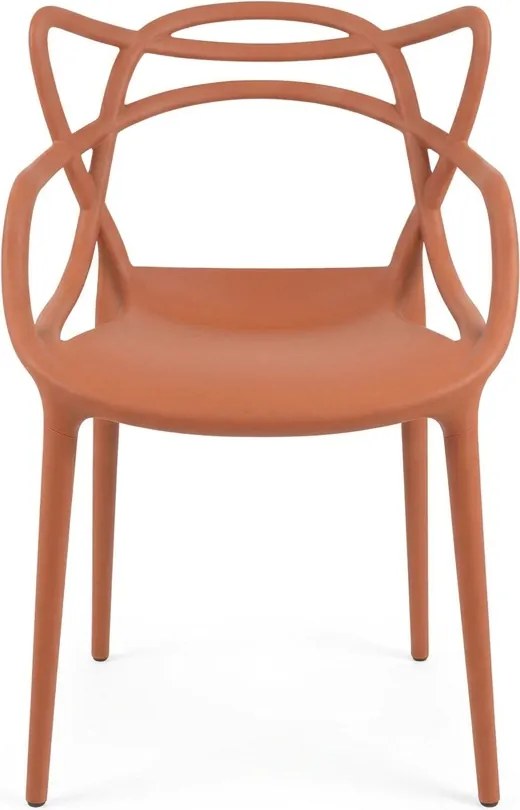 Set 4 scaune din plastic KATO, teracota