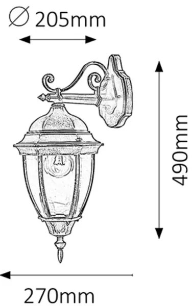 Rabalux 8381 - Corp de iluminat perete exterior TORONTO 1xE27/100W/230V