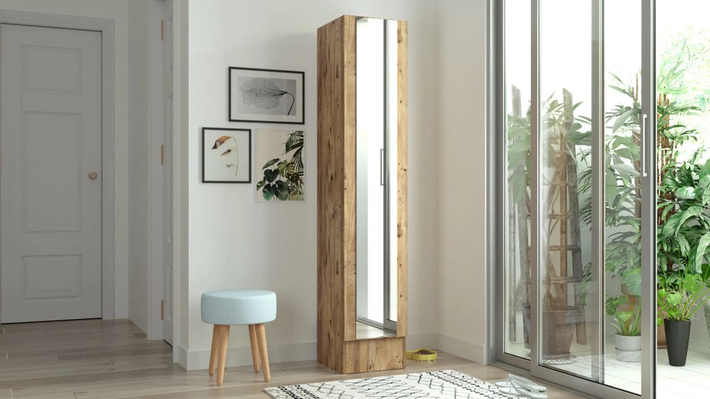 Dulap cu rafturi Malan 2 (cu oglindă). 1067498