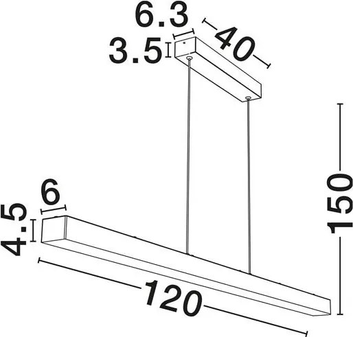 Lustra LED suspendata design decorativ VASTER L-120cm