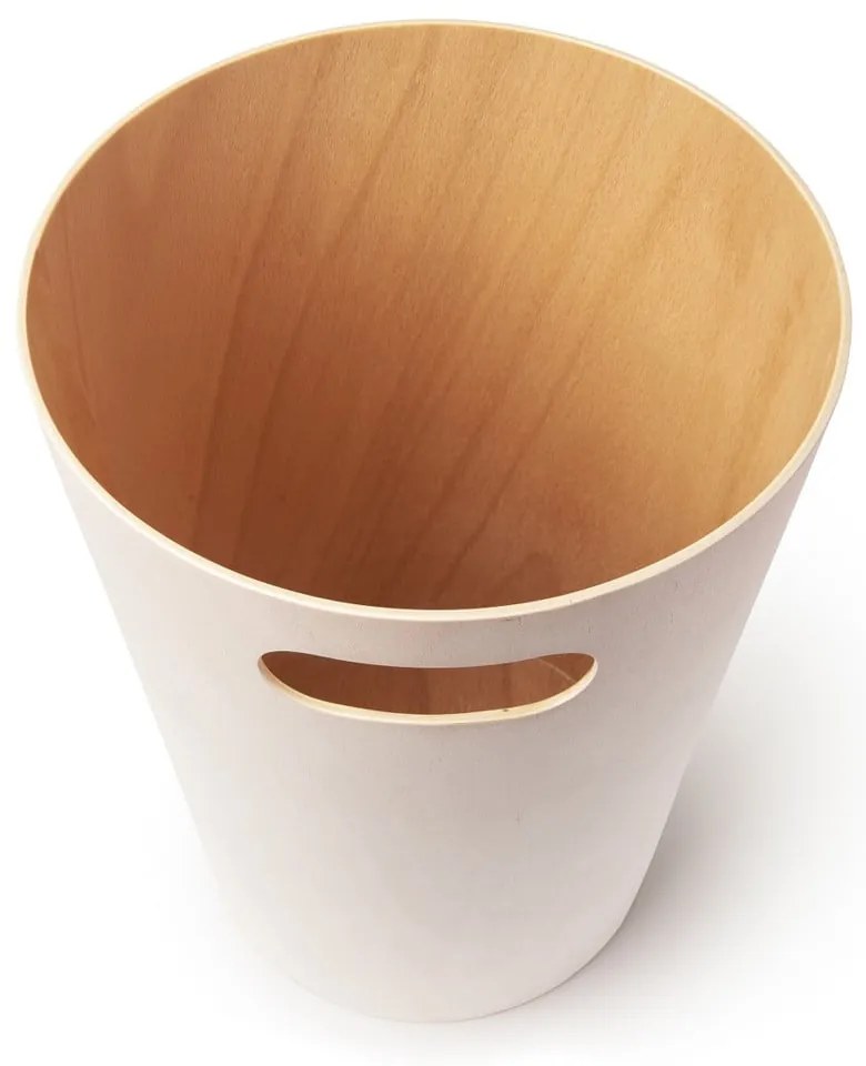 Coș de gunoi Umbra Woodrow, 7,5 l, crem