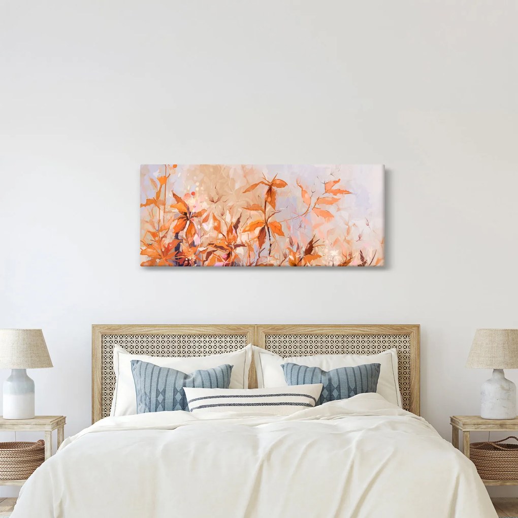Tablou - Flori pictate (120x50 cm)