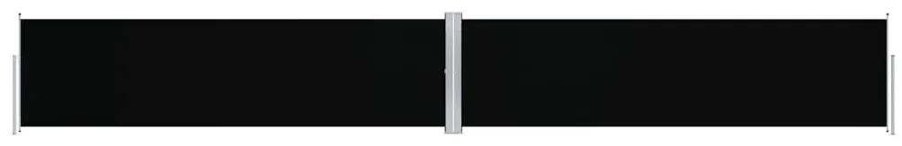 Copertina laterala retractabila, negru, 140x1000 cm Negru, 140 x 1000 cm