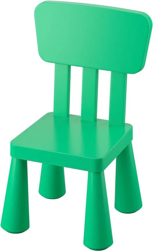 Scăunel din plastic cu spătar, 67x39x36 cm, verde, MC35