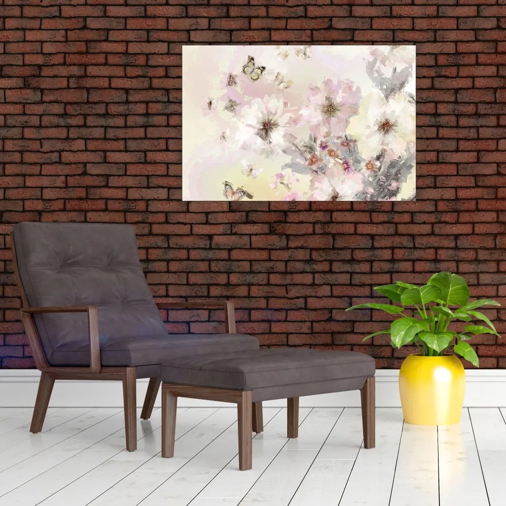 Tablou - Flori,pictură (90x60 cm)