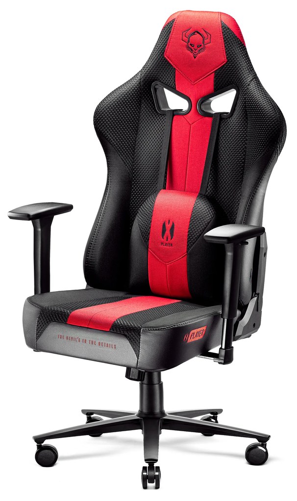 Scaun gaming Diablo X-Player 2.0 din material King Size: Crimson-Antracit Diablochairs