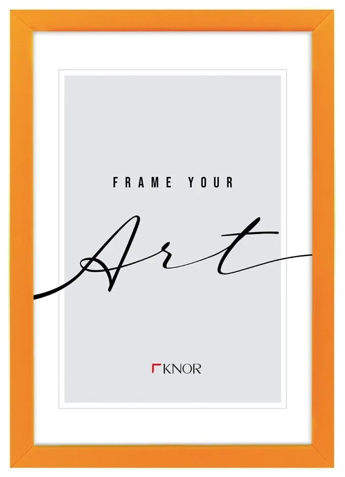 Ramă foto portocalie de agățat 32x42 cm – knor