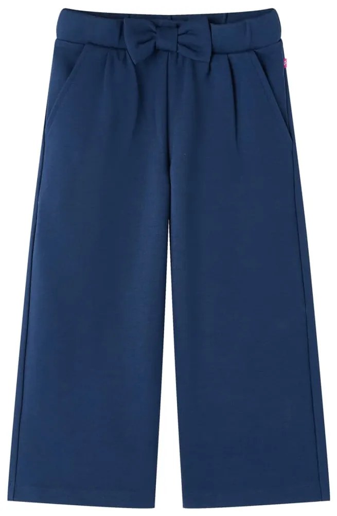 Pantaloni pentru copii cu picioare largi, bleumarin, 92
