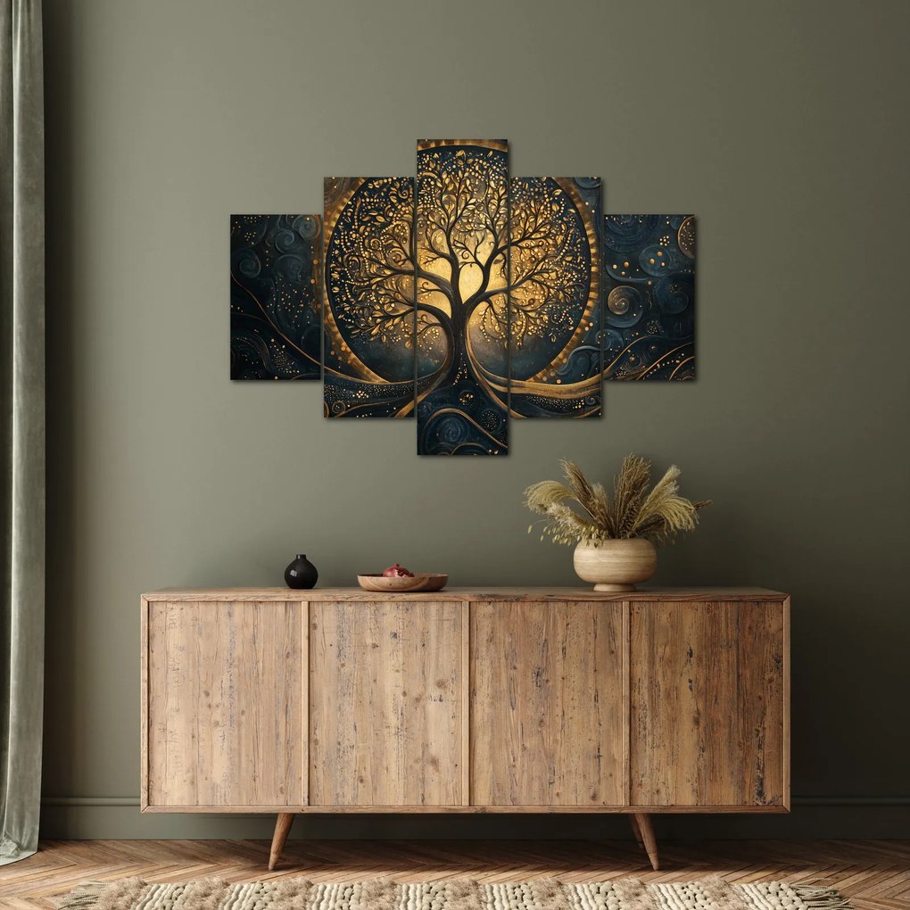 Tablou – Arbore cu aură aurie (150x105 cm)