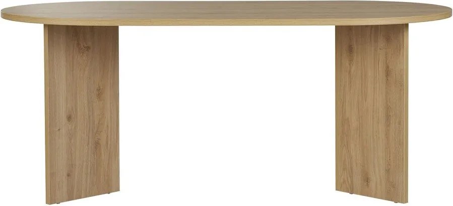 Masă de dining cu aspect de lemn de stejar 89,5x180 cm Sablin – Kalune Design