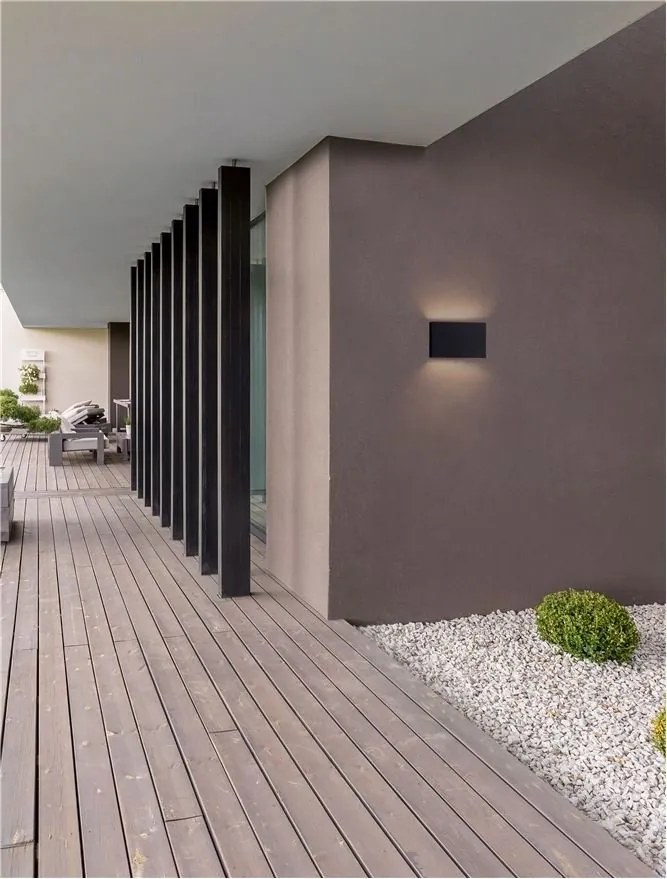 Aplica LED iluminat exterior ambiental IP65 YOKO II negru