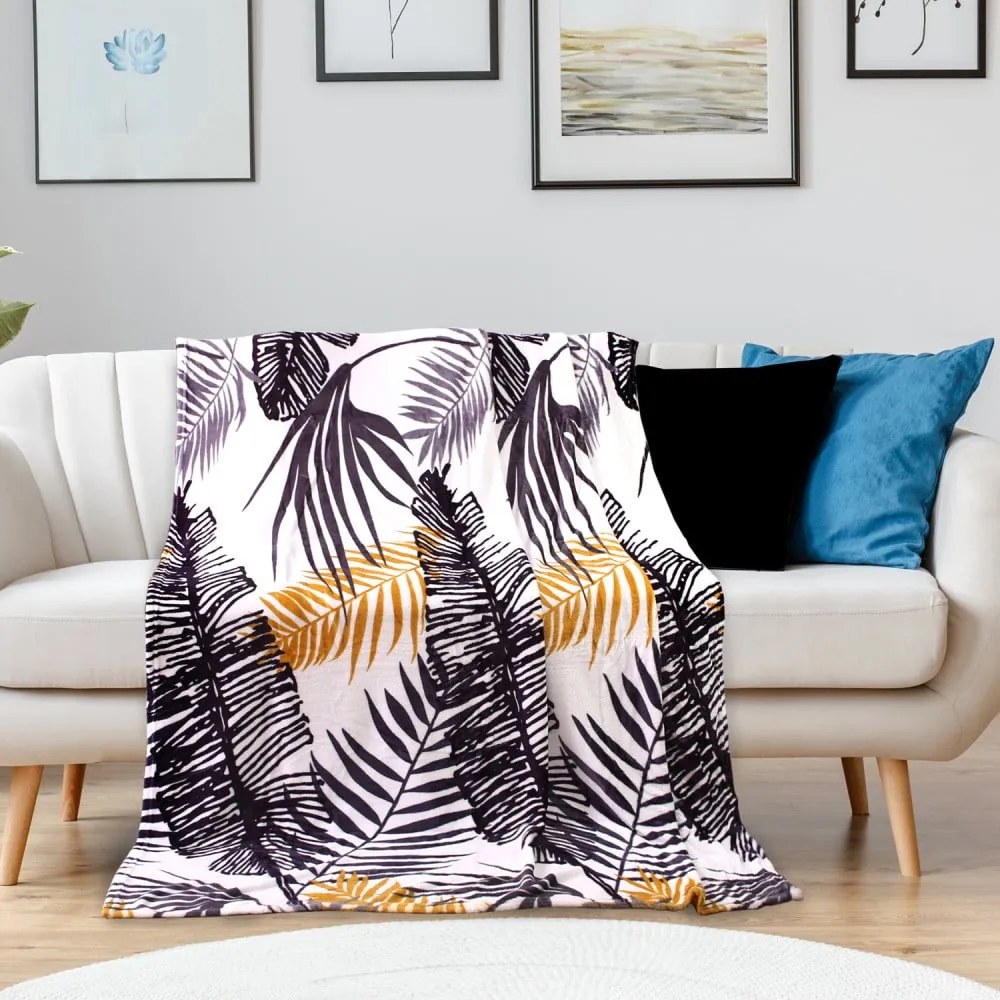 Pătură din microfibră DecoKing Jungle Fern, 150 x 200 cm