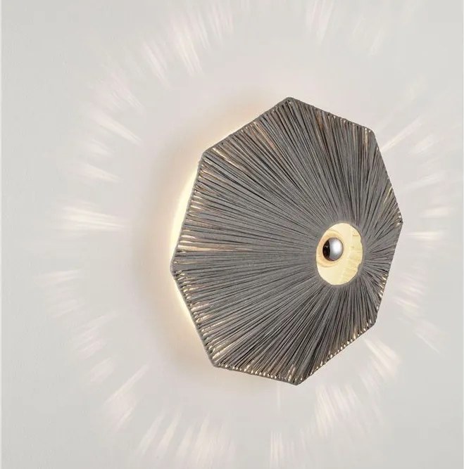 Aplica de perete cu design texturat ELVIO gri 45cm
