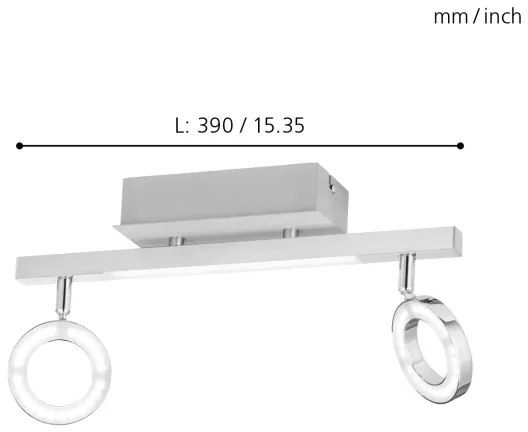 Spot Eglo 96179 CARDILLIO 2xLED/3,2W + LED/3,3/230V
