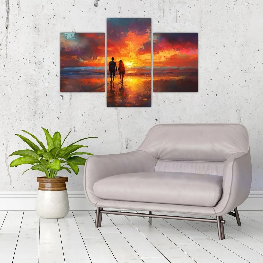 Tablou - Plimbare pe plajă (90x60 cm)