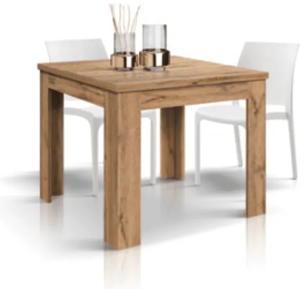MASA LIZZY extensibila 90cm/90cm - LEMN RUSTIC