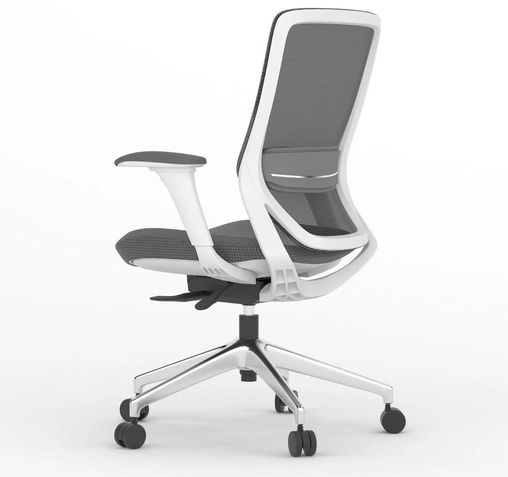 SCAUN ERGONOMIC COL, LIGHT GREY, CU BAZA ALUMINIU