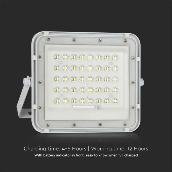 Proiector LED solar de exterior LED/10W/3,2V IP65 6400K alb + telecomandă