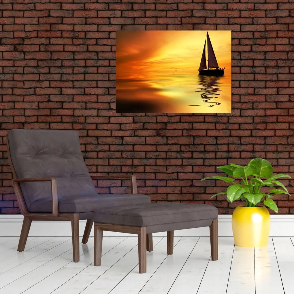 Tablou - Sailboat la apus de soare (70x50 cm)