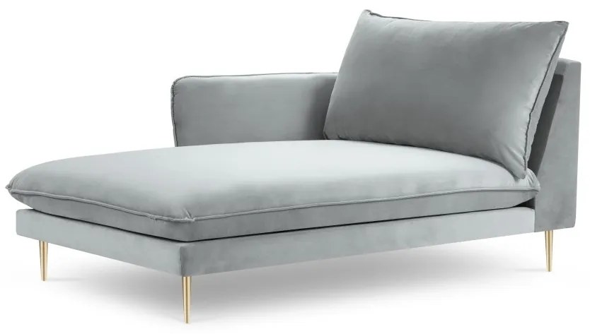 Sezlong tapitat Vienna velvet/picioare gold – L170 x l110 x h95