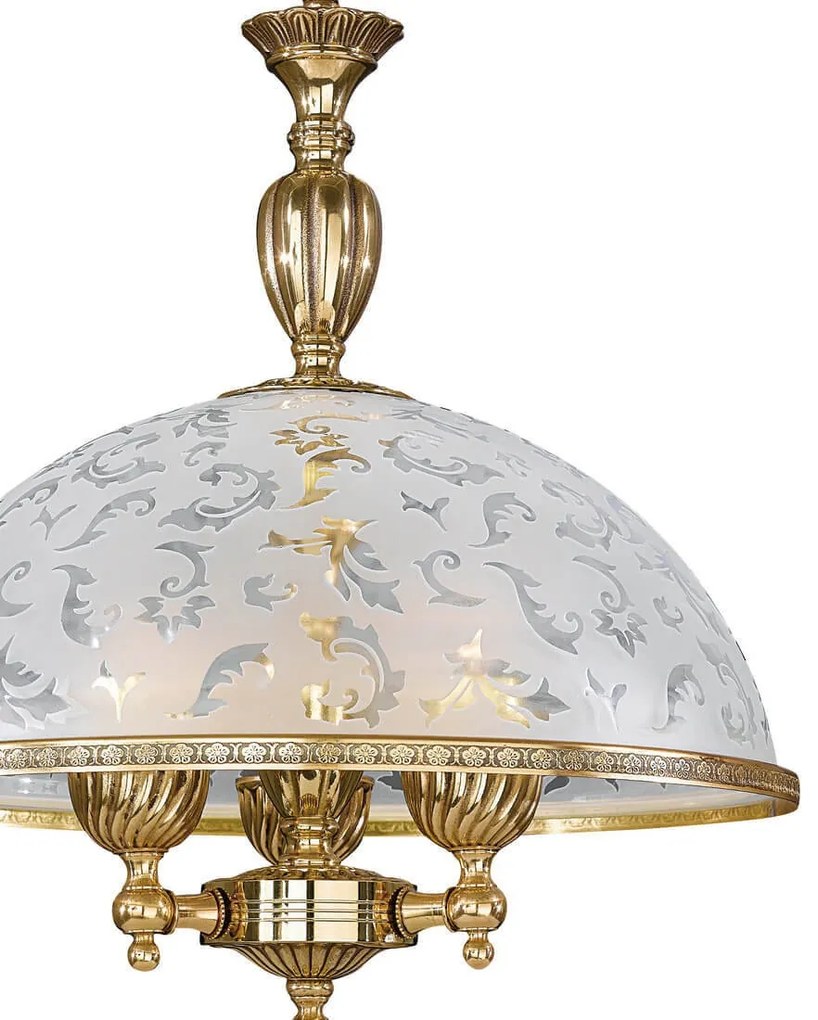 Lustra, Pendul clasic din alama si sticla 6202