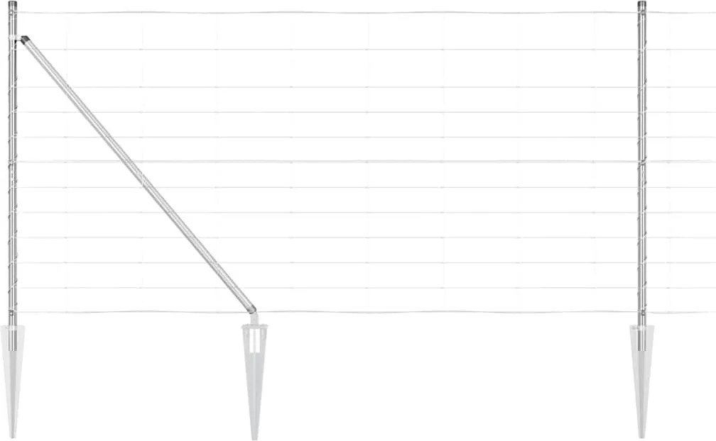 vidaXL Stâlp de gard. Galvanizat 25 x 1,2 m Oțel