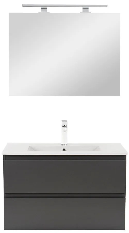 Mobilier complet de baie Vario Forte 80 antracit-antracit