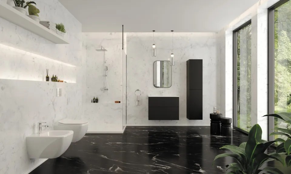 TUBO – Lavoar Ceramic Încadrat, cu Gaură pentru Baterie, 80 cm, CTU_6U8M Finisaj Alb 🏡✨