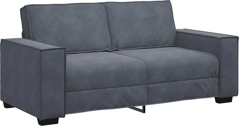 vidaXL Canapea cu 2 locuri, gri închis, 180x78x84 cm, catifea