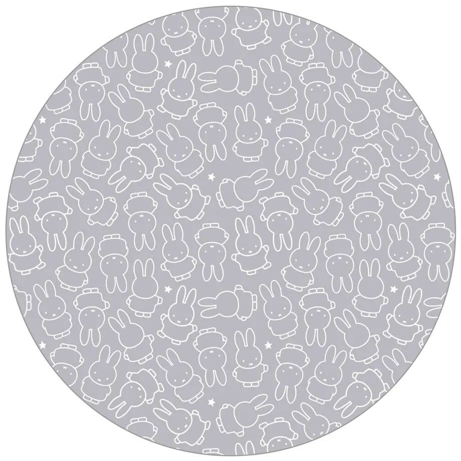 Apărătoare pentru pătuț alb/gri din amestec de bumbac 96 cm Miffy – Roba