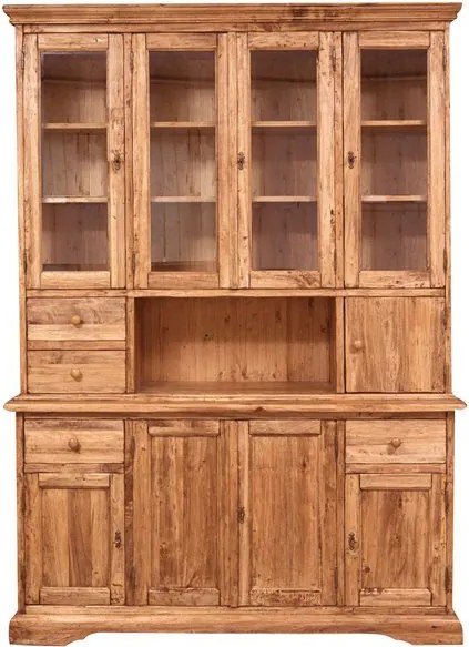 Vitrina, L156  50 H200 cm, 4 usi si sertare