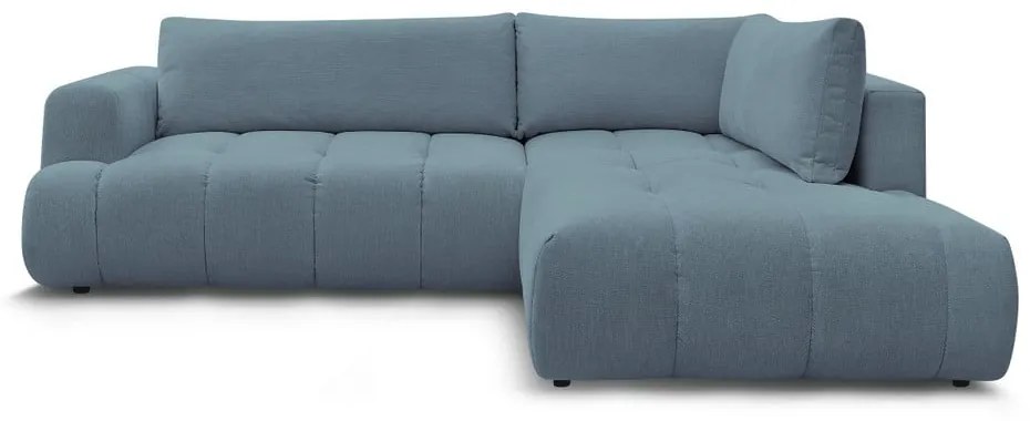 Colțar albastru extensibil/cu spațiu de depozitare (cu colț pe partea dreaptă/în formă de ”L”) Fuji – Bobochic Paris