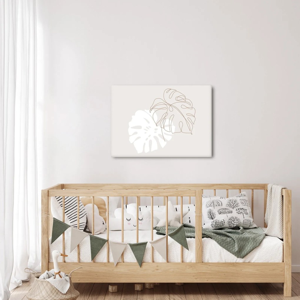 Tablou - Linia de artă monstera N⁰2 (70x50 cm)