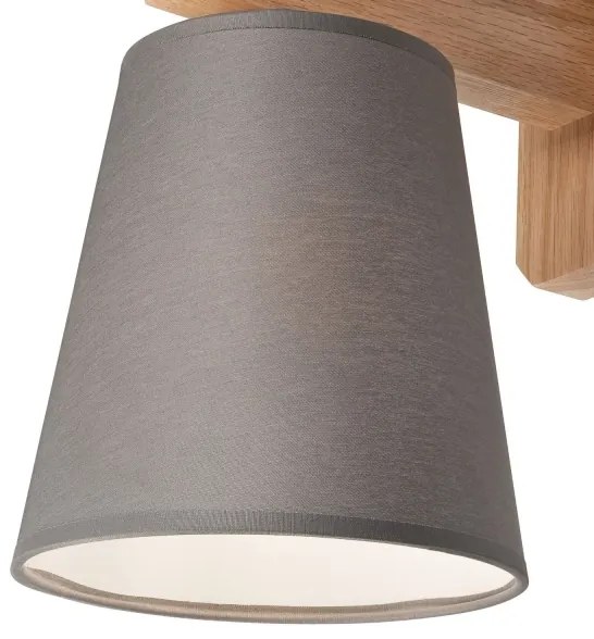 Aplică ANDREA 1xE27/60W/230V stejar/gri