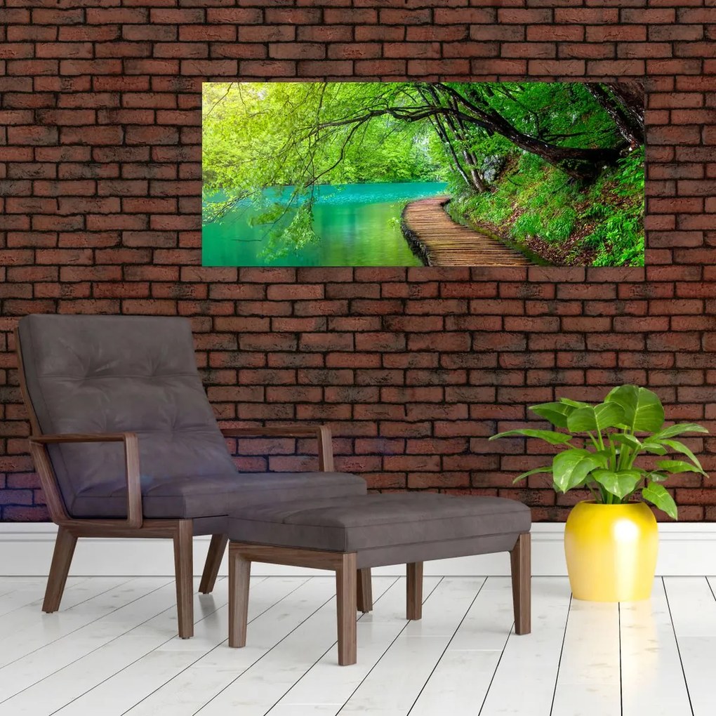 Tablou - Lacurile Plitvice (120x50 cm)