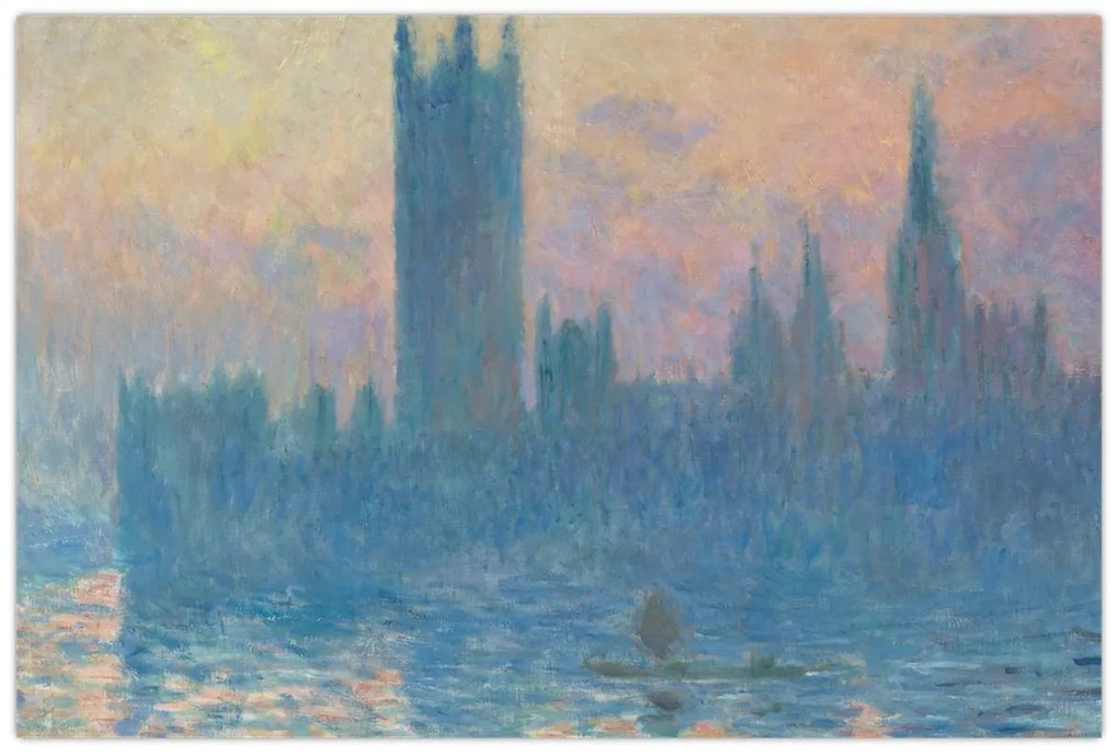 Tablou - Claude Monet, The Houses of Parliament, Sunset, reproducere (90x60 cm)