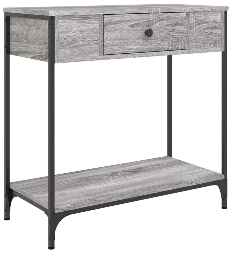 834168 vidaXL Masă consolă, gri sonoma, 75x34,5x75 cm, lemn prelucrat