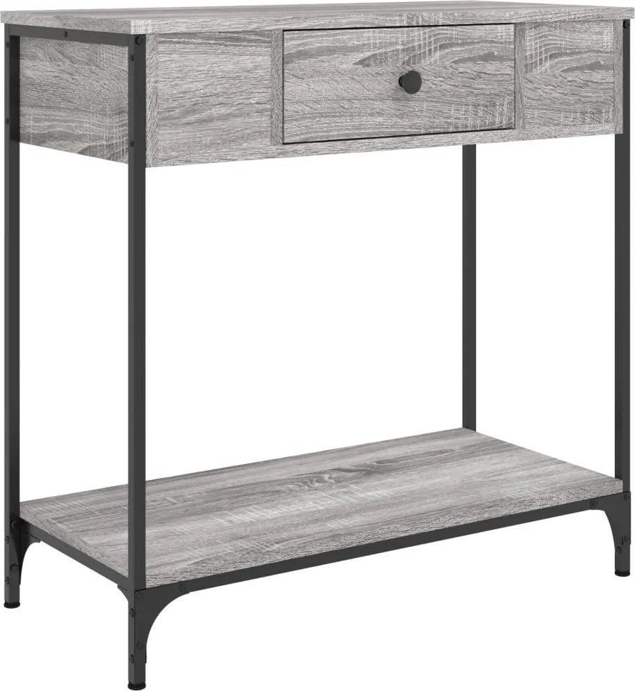 vidaXL Masă consolă, gri sonoma, 75x34,5x75 cm, lemn prelucrat