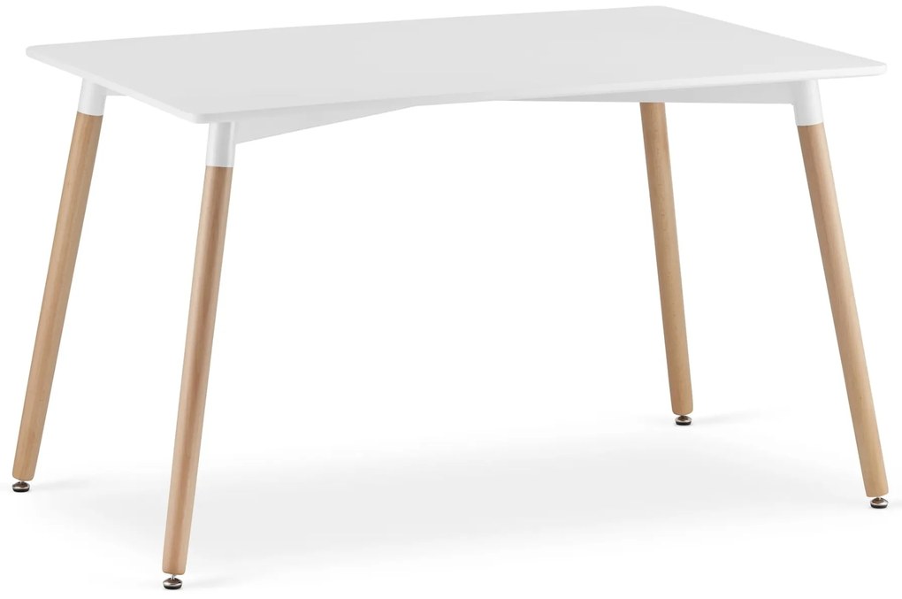 Set de masa 1 + 4, masa ADRIA 120x80cm alb + scaune BALI MARK negru