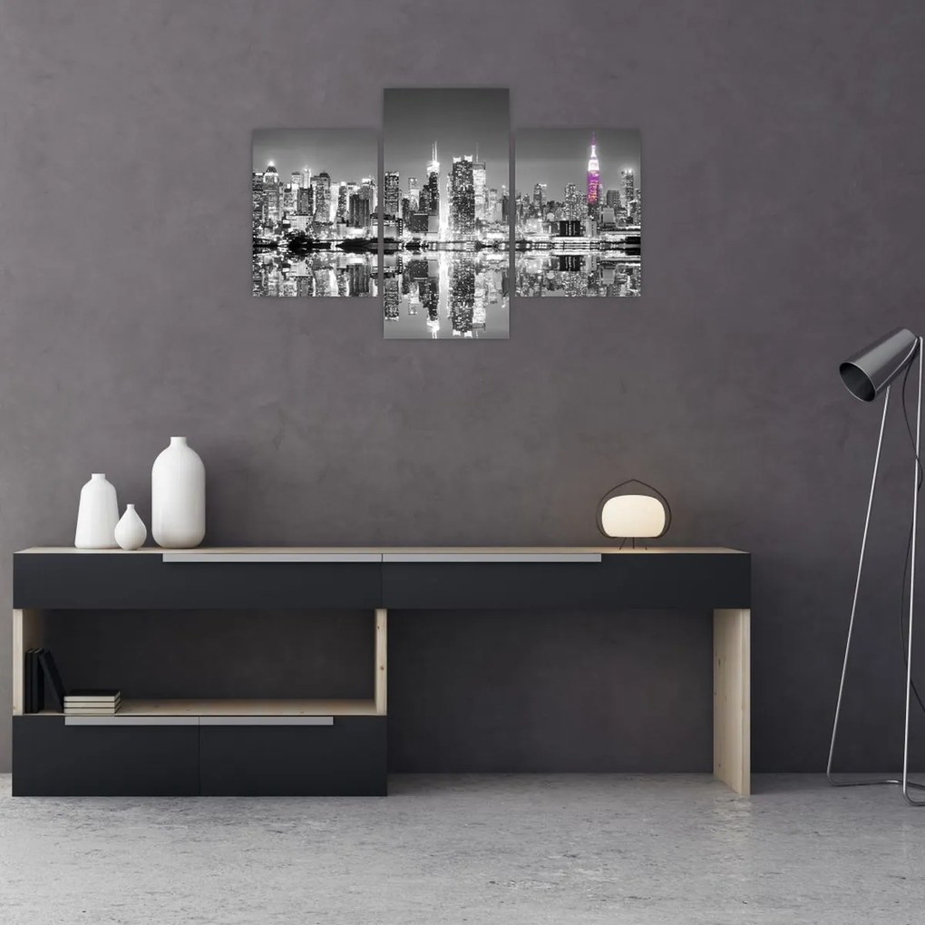 Tablou - New York și zgârie-norii mov (90x60 cm)