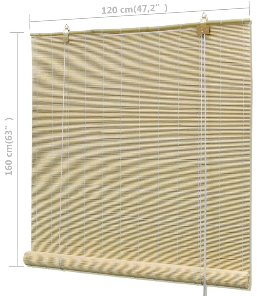 Jaluzea din bambus 120 x 160 cm, natural Bej, 120 x 160 cm