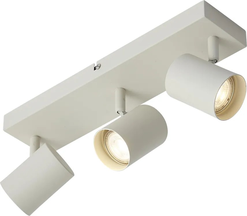 Spot modern de plafon bej cu 3 lumini reglabile - Jeana