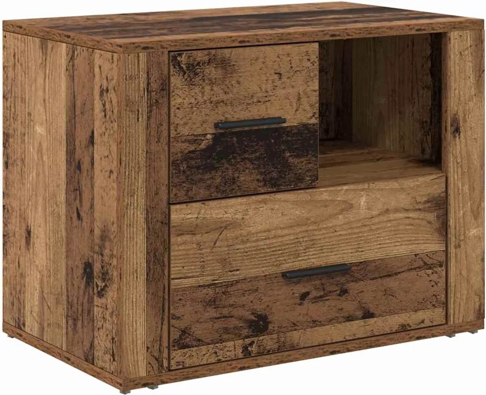 vidaXL Dulap de noapte Lemn vechi 35 x 60 x 50 cm Lemn compozit