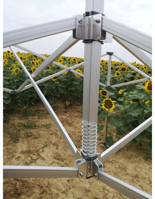 Cort de nuntă 3x6 m din aluminiu – Elegant și de montare rapidă - cu 3 pereți - Negru