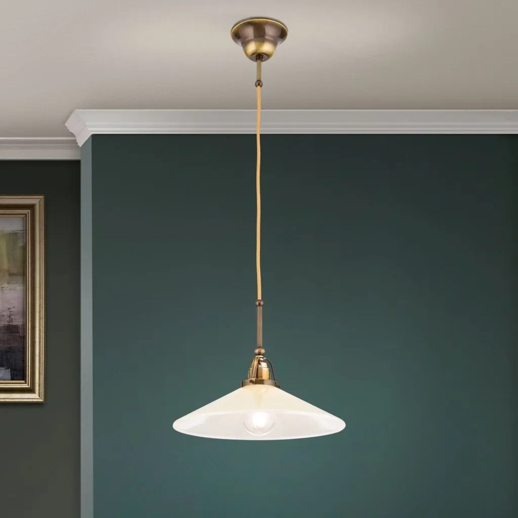 Lustra, Pendul realizat manual design rustic ARTDESIGN, patina/ champagne