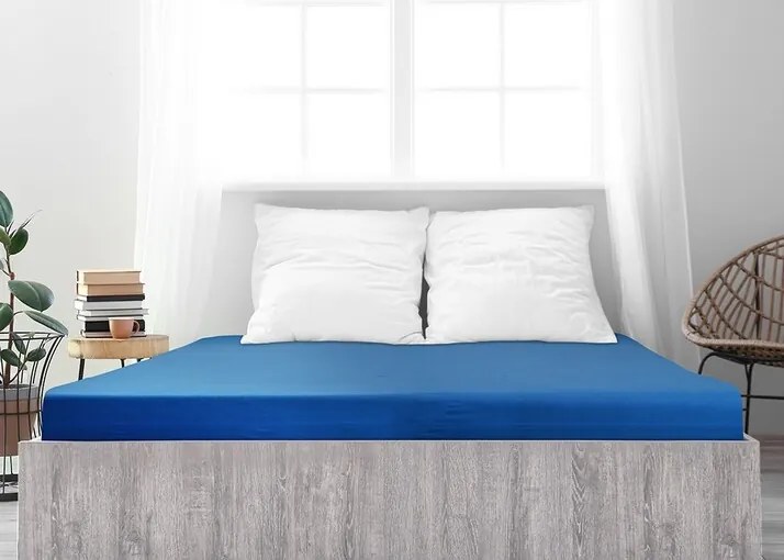 Cearșaf de pat jersey 4Home Ideal royal blue, 90 x 200 cm
