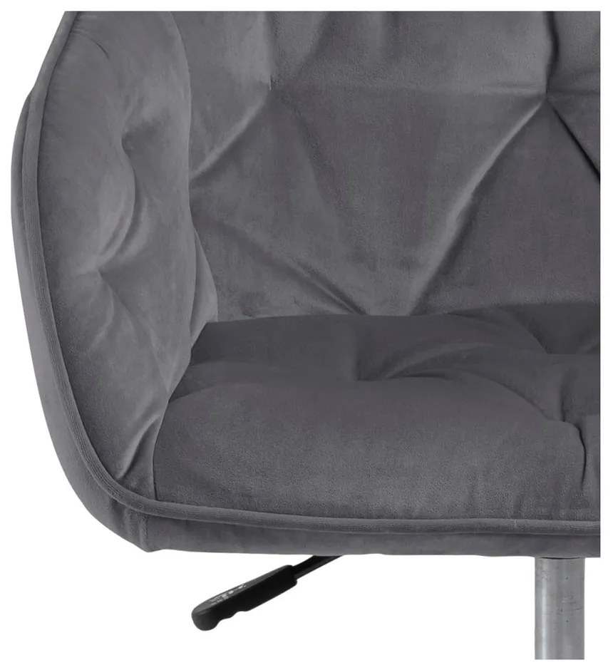 Scaun de birou cu suprafață de catifea Actona Brooke, gri