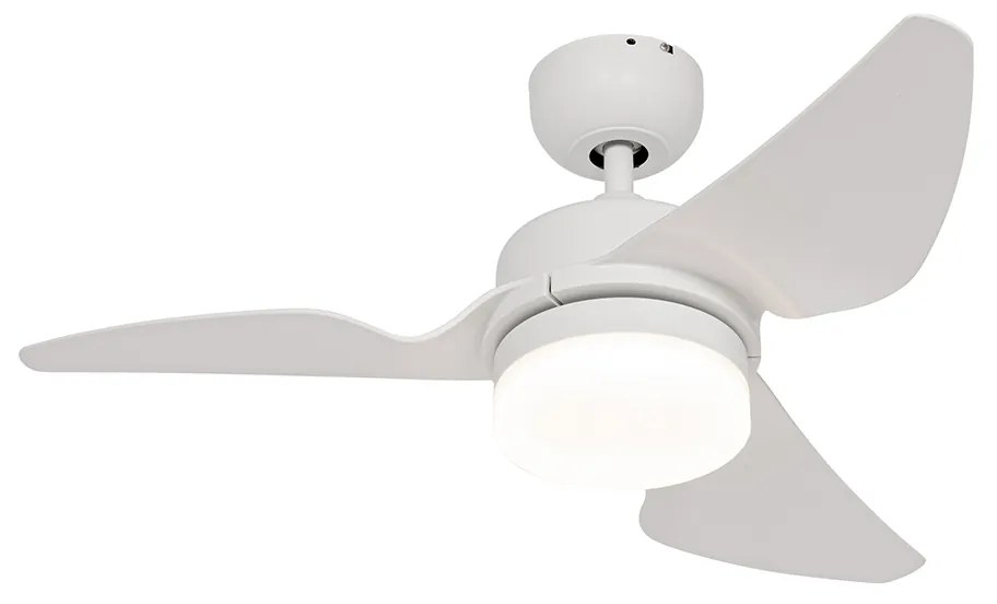 Ventilator de tavan alb 86,7 cm incl. LED Dimmable cu telecomandă - Yuki