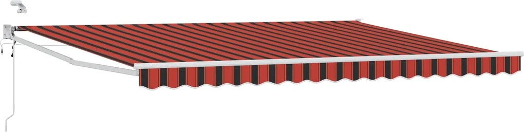 vidaXL Cort electric retractabil Portocaliu și negru 4 x 2 m